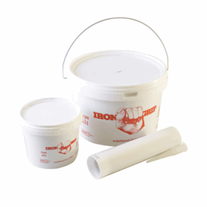 Pot de 6 kg de mastic acrylique antifongique M1 gris pour gaines de ventilation.