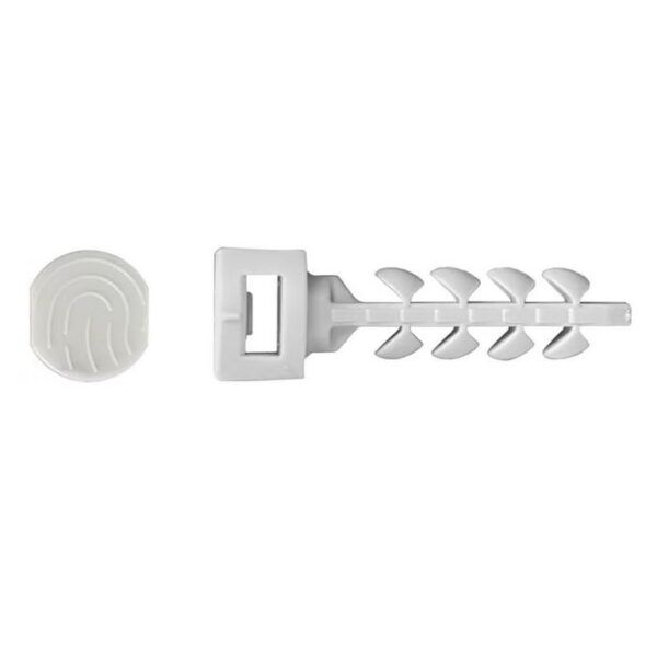 Boîte de 100 embases rapides nylon 6x30 - tête étroite < 4,8mm - gris