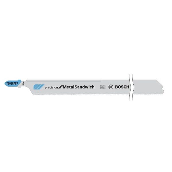 Blister de 3 lames longues scie sauteuse pour matériaux sandwich BOSCH T1018AFP