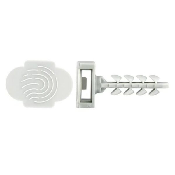 Boîte de 100 embases rapides nylon 6x30 - tête large < 9 mm - gris