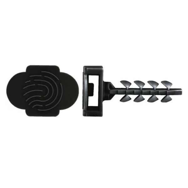 Boîte de 100 embases rapides nylon 6x30 - tête large < 9 mm - noir