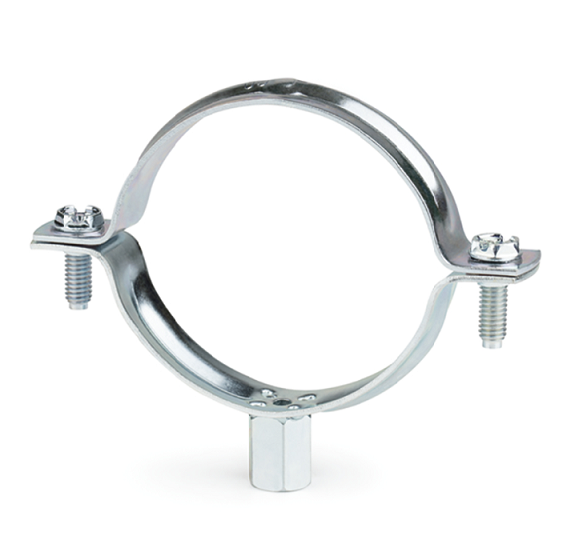Collier nu électrozingué à embase M8/M10 Ø95-103mm 1 Collier nu électrozingué à embase M8/M10 Ø95-103mm