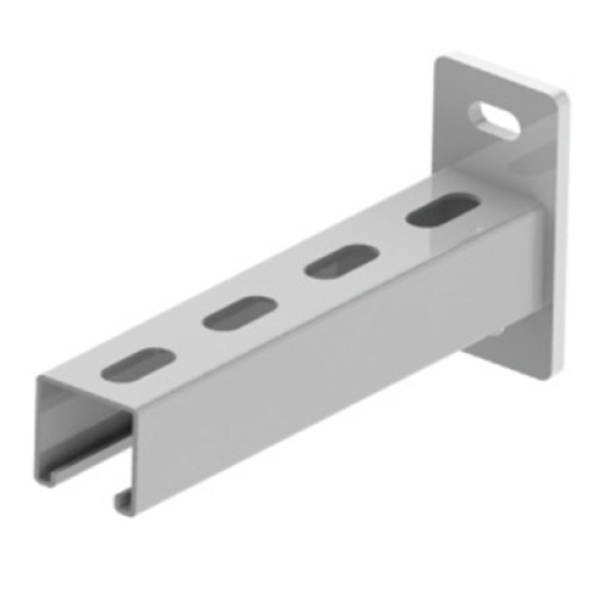 Console rail strut galva 41 x 41 - Longueur 300mm 1 Console rail strut galva 41 x 41 - Longueur 300mm