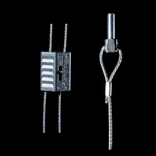 Sachet de 10 : 10 mètres système de suspension embout fileté 8x25 - 90kg 1 Sachet de 10 : 10 mètres système de suspension embout fileté 8x25 - 90kg