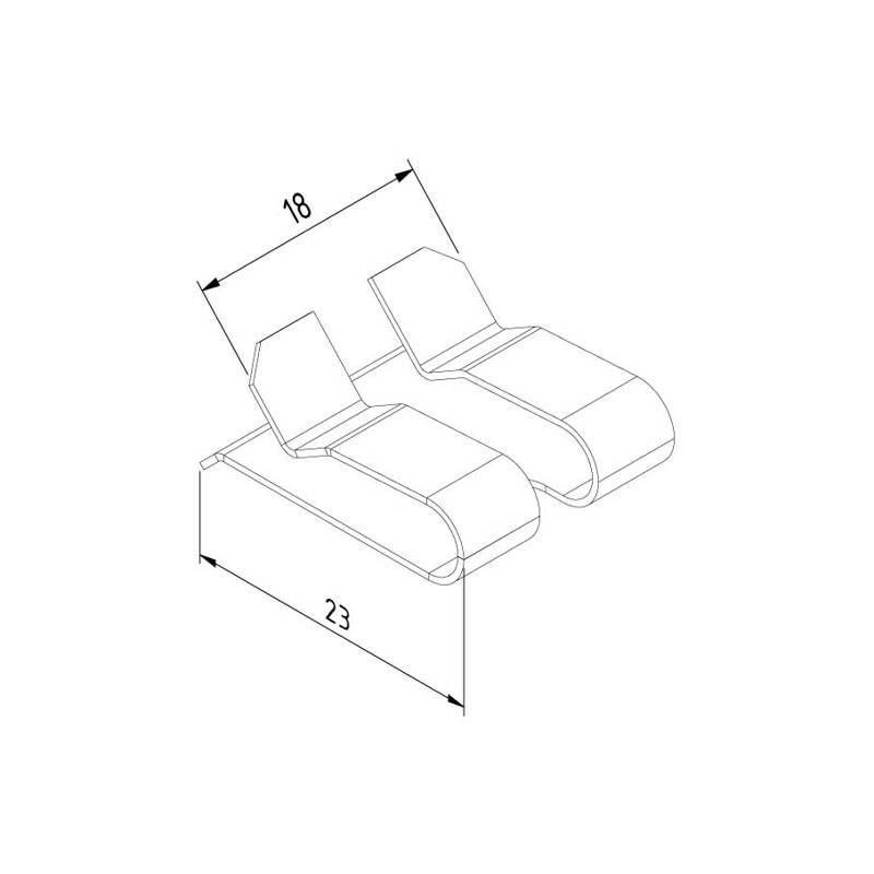 Boîte de 100 clips fixation cloison de séparation treillis 1 Boîte de 100 clips fixation cloison de séparation treillis