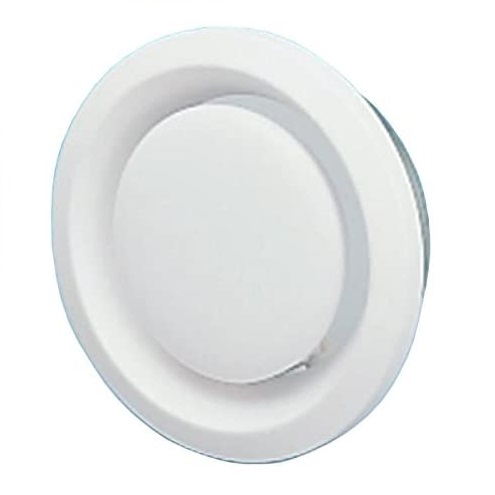 Bouche d'extraction acier BOC réglable avec cadre. Blanc Ø 200 1 Bouche d'extraction acier BOC réglable avec cadre. Blanc Ø 200