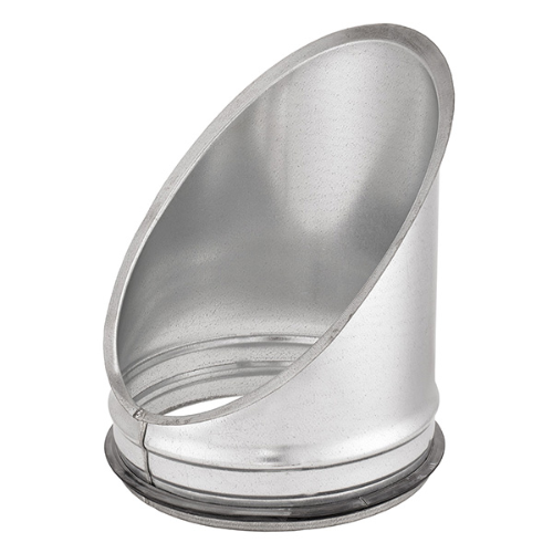 Piquage plat à 45° en acier galvanisé avec joint EPDM, Ø 200 1 Piquage plat à 45° en acier galvanisé avec joint EPDM, Ø 200