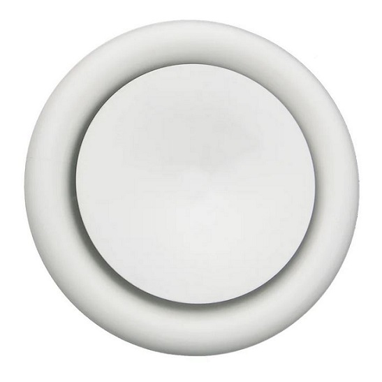 Bouche de soufflage acier BMI avec cadre sans joint. Blanc Ø 100 1 Bouche de soufflage acier BMI avec cadre sans joint. Blanc Ø 100