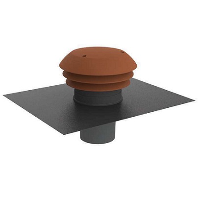 Chapeau de toiture plastique tuile CARA Ø 125 1 Chapeau de toiture plastique tuile CARA Ø 125