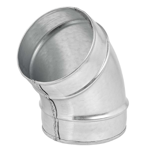 Coude à 45°, acier galvanisé Z275, Ø 200 1 Coude à 45°, acier galvanisé Z275, Ø 200