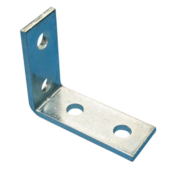 Équerre à 90° à 4 trous pour rails strut 1 Équerre à 90° à 4 trous pour rails strut