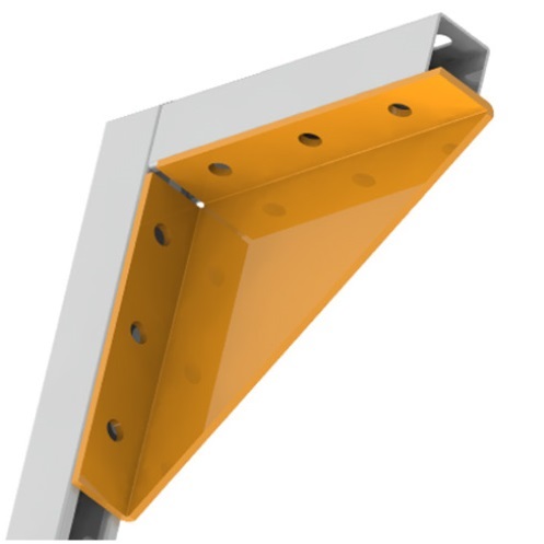 Équerre à 90° 200x200 à 6 trous 1 Équerre à 90° 200x200 à 6 trous