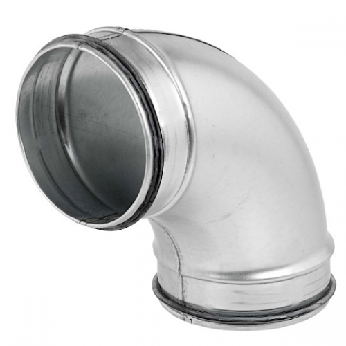 Coude à 90° en acier galvanisé avec joint EPDM, Ø 315 1 Coude à 90° en acier galvanisé avec joint EPDM, Ø 315