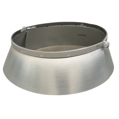 Collerette pare-pluie, acier inoxydable 304L, Ø450 avec embase de 610 1 Collerette pare-pluie, acier inoxydable 304L, Ø450 avec embase de 610