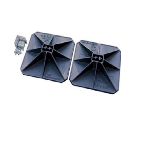 Pied de support de gaine en H seul 330mm 1 Pied de support de gaine en H seul 330mm