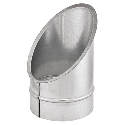 Piquage plat à 45°, acier galvanisé Z275, Ø 80 1 Piquage plat à 45°, acier galvanisé Z275, Ø 80