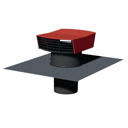 Chapeau de toiture plastique tuile CTP Ø 125 1 Chapeau de toiture plastique tuile CTP Ø 125