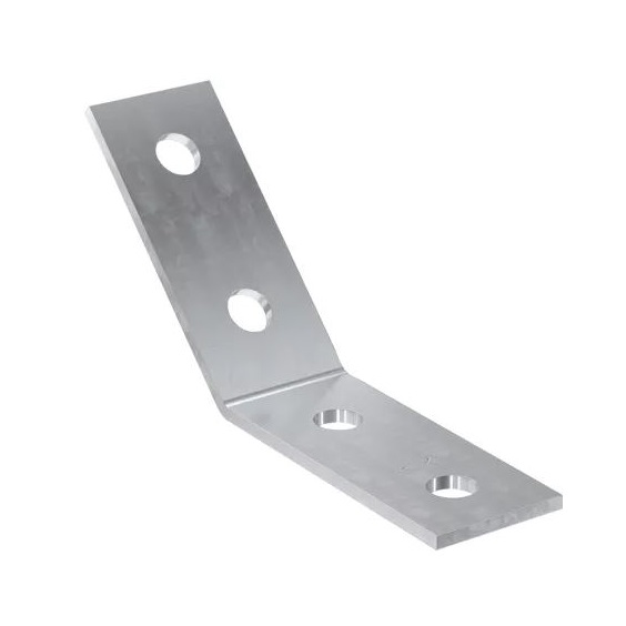 Équerre à 45° à 4 trous pour rail strut 1 Équerre à 45° à 4 trous pour rail strut