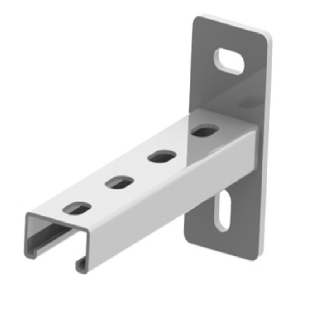 Console rail strut galva 41 x 21 - Longueur 500mm 1 Console rail strut galva 41 x 21 - Longueur 500mm