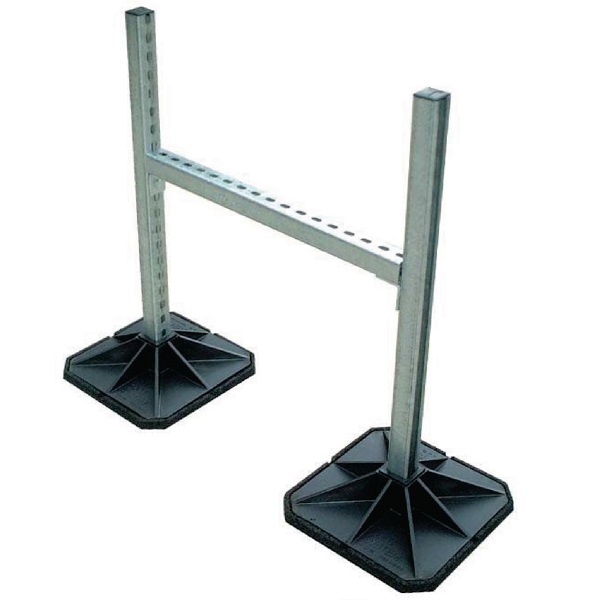 Lot de 2 pieds pour support en H avec visserie - charge max : 300kg 1 Lot de 2 pieds pour support en H avec visserie - charge max : 300kg