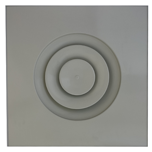 Diffuseur faux plafond DCG-MOD600, Ø 160, RAL9010 1 Diffuseur faux plafond DCG-MOD600, Ø 160, RAL9010
