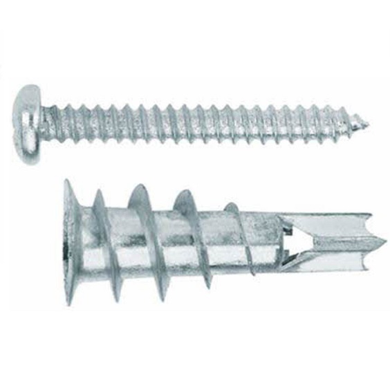 Boîte de 100 chevilles zamak pour placo avec vis 1 Boîte de 100 chevilles zamak pour placo avec vis