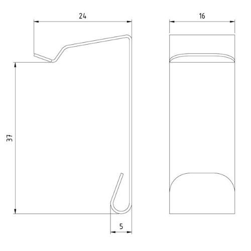 Boîte de 50 clames pour couvercle chemin de câbles dalle 1 Boîte de 50 clames pour couvercle chemin de câbles dalle