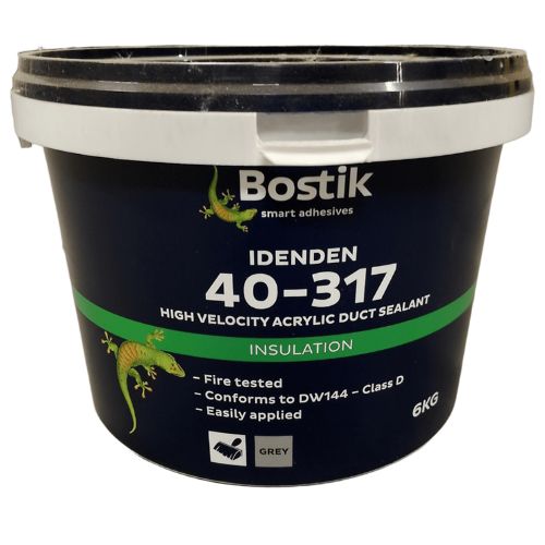 Pot de 6 kg de mastic acrylique antifongique M1 gris pour gaines de ventilation. 1 Pot de 6 kg de mastic acrylique antifongique M1 gris pour gaines de ventilation.
