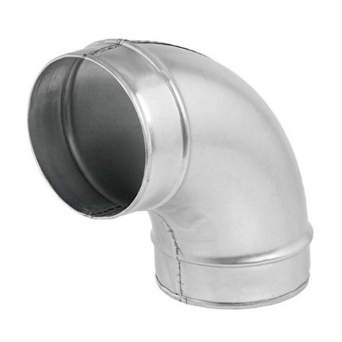 Coude à 90°, acier galvanisé Z275, Ø 125 1 Coude à 90°, acier galvanisé Z275, Ø 125